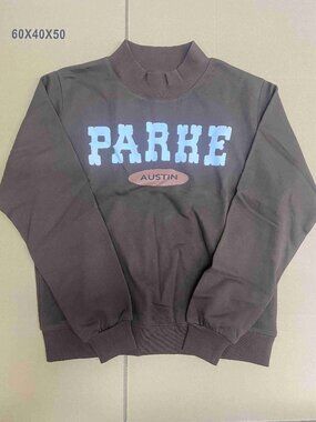 🤎PARKE Austin Brown Mock Neck Graphic Sweatshirt🤎
